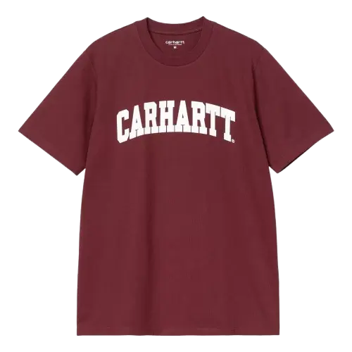 CARHARTT WIP - S/S UNIVERSITY T-SHIRT MALBEC/ WHITE