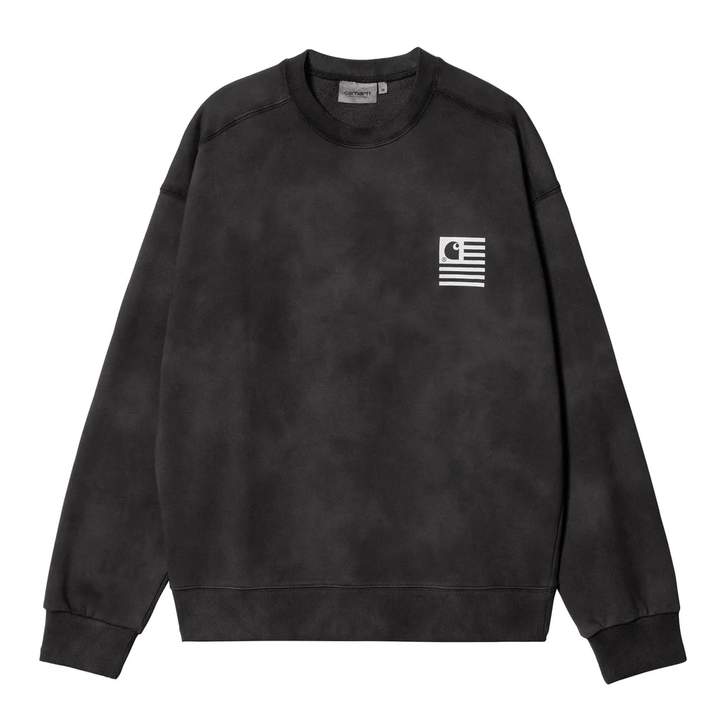 CARHARTT WIP - CHROMO SWEAT DUSTY H BLACK CHROMO/ WHITE