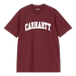 CARHARTT WIP - S/S UNIVERSITY T-SHIRT MALBEC/ WHITE