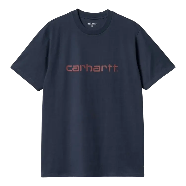 CARHARTT - S/S SCRIPT T-SHIRT AIR FORCE BLUE/ MALBEC
