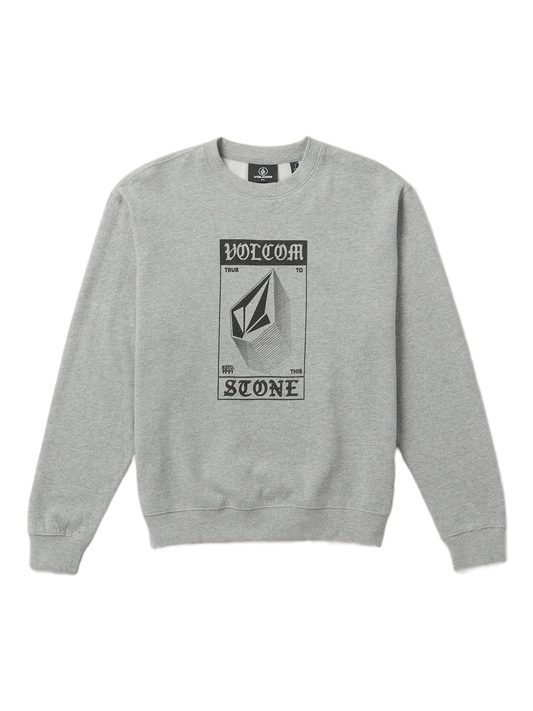 VOLCOM - WATANITE CREW SWEATSHIRT HEATHER GREY