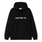CARHARTT WIP - HOODED CARHARTT SWEAT BLACK/WHITE