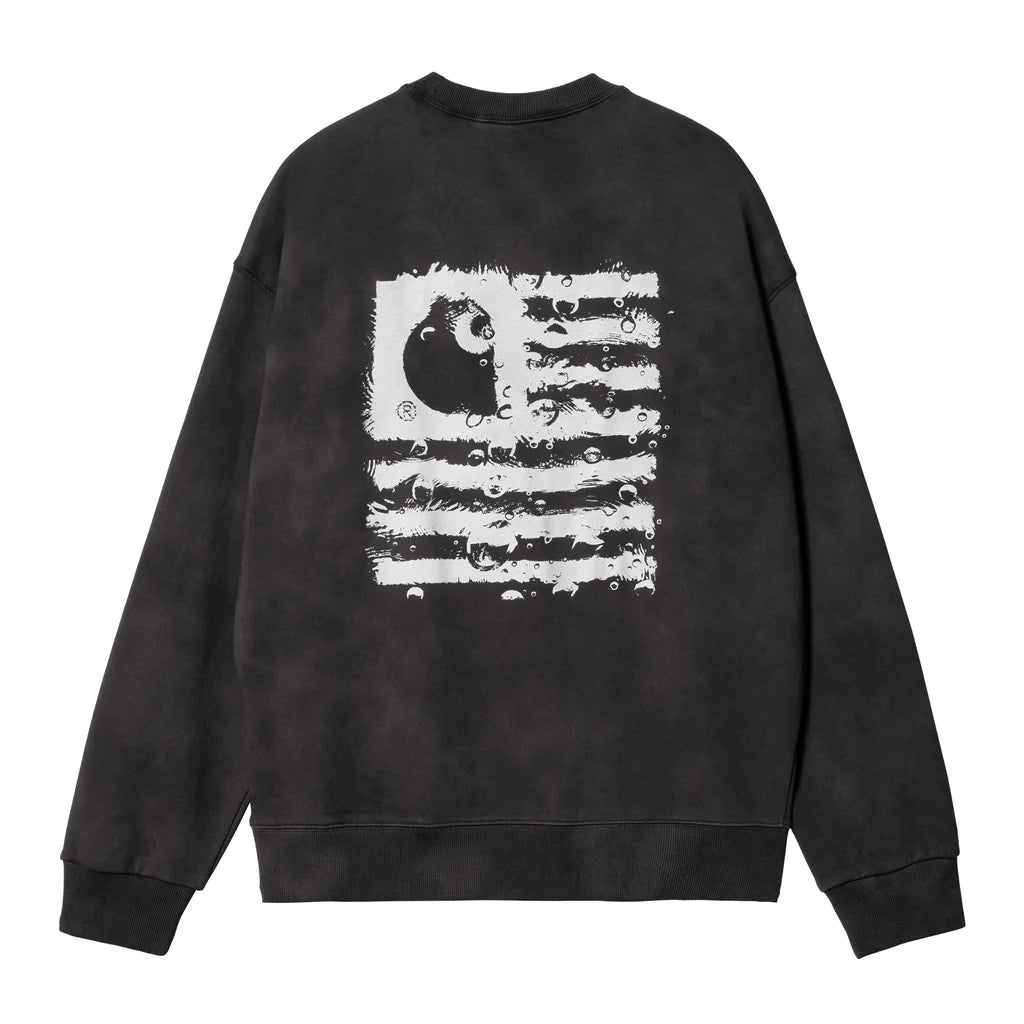 CARHARTT WIP - CHROMO SWEAT DUSTY H BLACK CHROMO/ WHITE