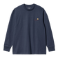 CARHARTT WIP - L/S AMERICAN SCRIPT T-SHIRT ENZIAN