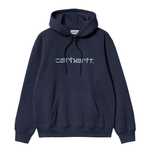 CARHARTT WIP - HOODED CARHARTT SWEAT ENZIAN/MISTY SKY